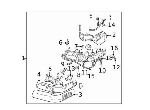 Headlamp Components for 2014 Cadillac ATS #23
