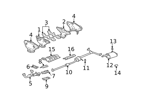Exhaust Manifold for 1999 Acura TL #0