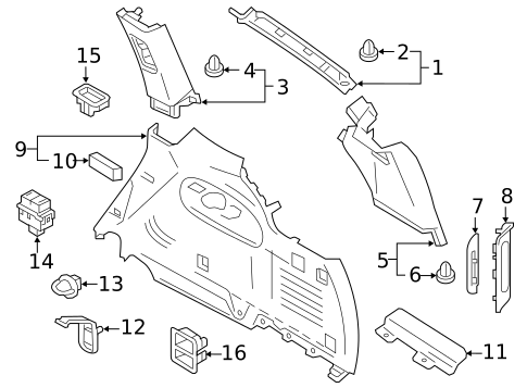 INTERIOR TRIM - QUARTER PANELS for 2015 INFINITI QX80 #0