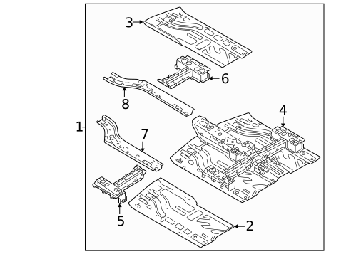 Floor & Rails for 2024 Fiat 500E #0