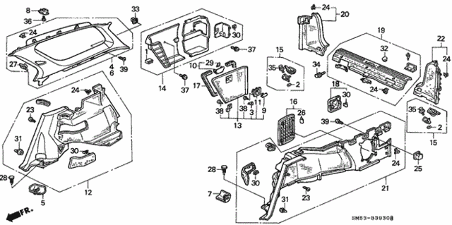 Side Lining for 1991 Honda Accord #0