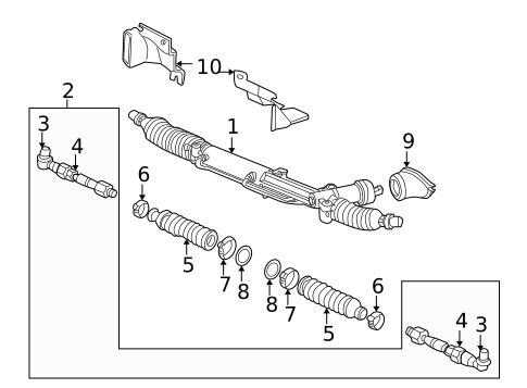 Steering Gear & Linkage for 2005 Audi A4 Quattro #4