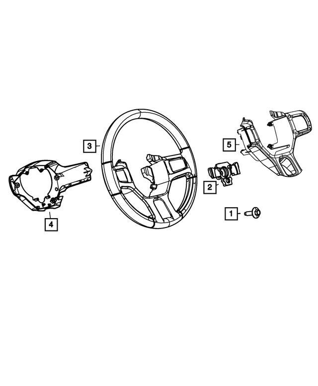 1YH77DX9AA - : Steering Wheel Switch Bezel for Mopar Image