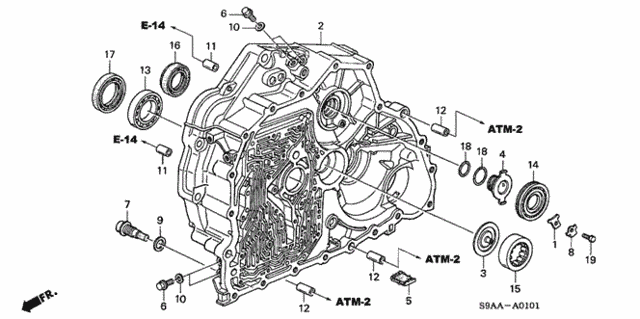 Torque Converter Case (4WD) for 2006 Honda CR-V #0