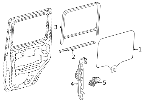 Glass - Rear Door for 2025 Mercedes-Benz G63 AMG #1
