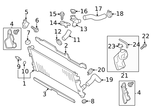 Radiator & Components for 2016 Subaru Legacy #3