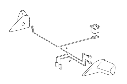 Rearview Mirror Adjustment for 1990 Mercedes-Benz 300SE #0