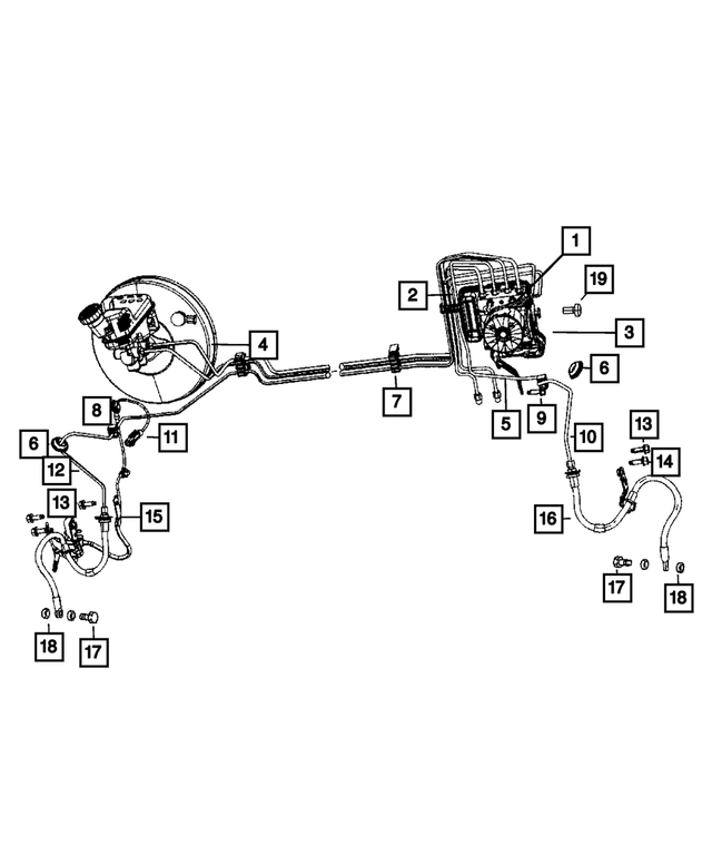 68171892AB - : BRAKE - LINE 68171892AA for Mopar Image