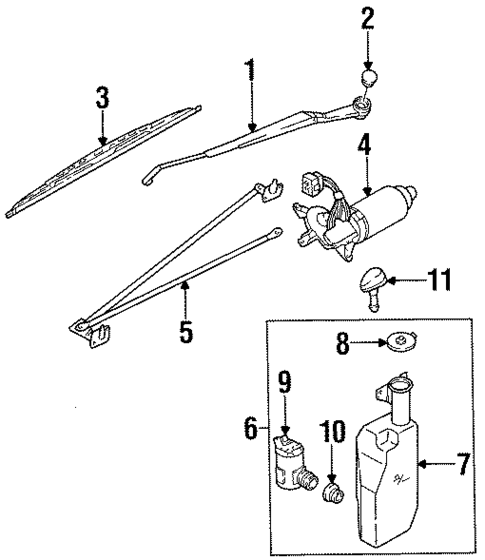 Wipers for 1996 Kia Sephia #0
