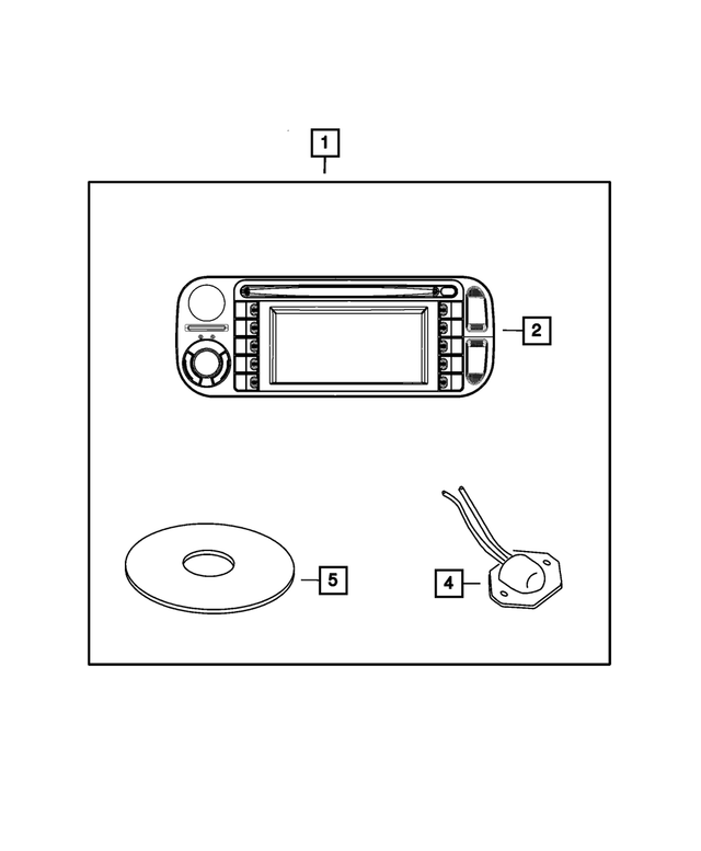 5064184AE - Mopar Accessories - Component Parts: Am/fm Cd W/nav/dvd &amp; Cd-ctrl Radio for Mopar Image