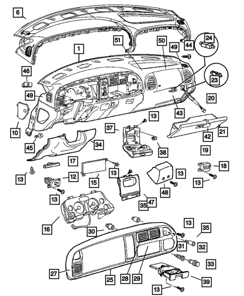Instrument Panel for 2002 Dodge Ram 2500 #1