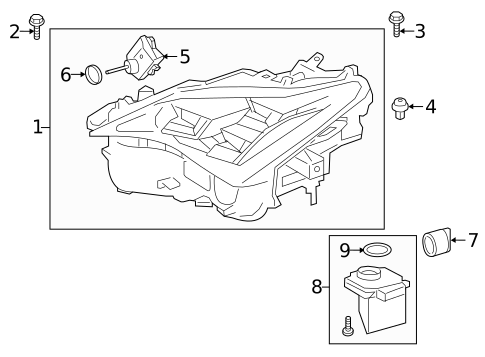 Headlamp Components for 2025 Lexus RC F #0