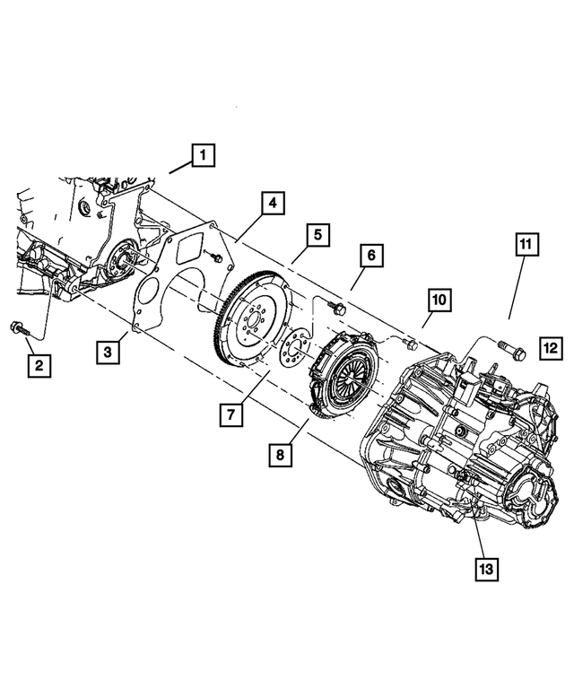 « 6501742 – Clutch : Tête Hexagonale Boulon Et Rondelle pour Mopar Image »