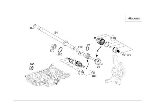 4MATIC&reg; Front Axle Shaft for 2012 Mercedes-Benz E350 #0