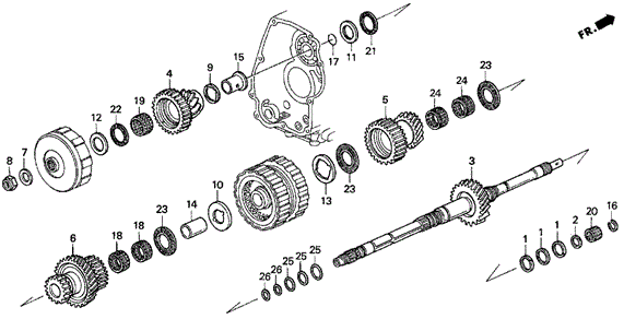 AT Mainshaft for 1997 Acura TL #0