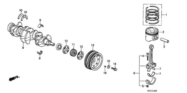 Crankshaft - Piston for 1989 Honda CRX #0