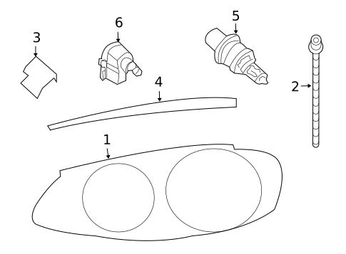 Headlamp Components for 2002 Chrysler Concorde #0