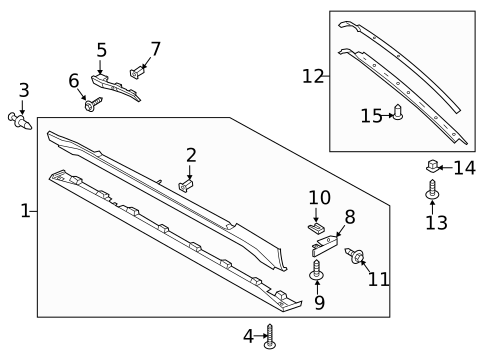 Exterior Trim - Pillars for 2015 Ford Mustang #0