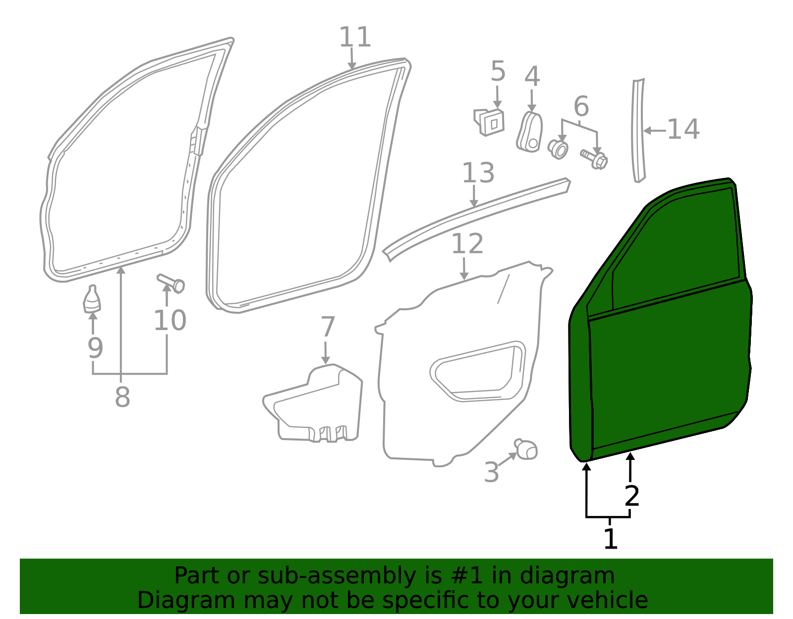 67001-60671 - Door Shell 2013-2015 Toyota Land Cruiser | Longo
