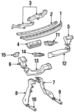 5595124030 - Body: Defroster Duct for Lexus: SC300, SC400 Image