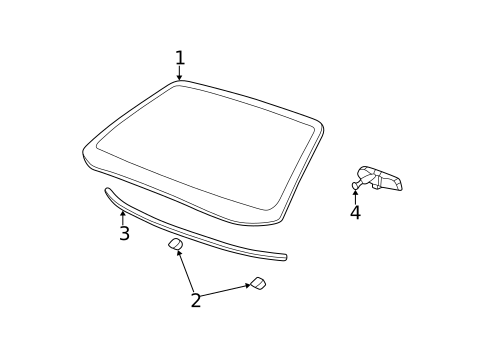 Glass - Windshield for 1991 Buick Riviera #6