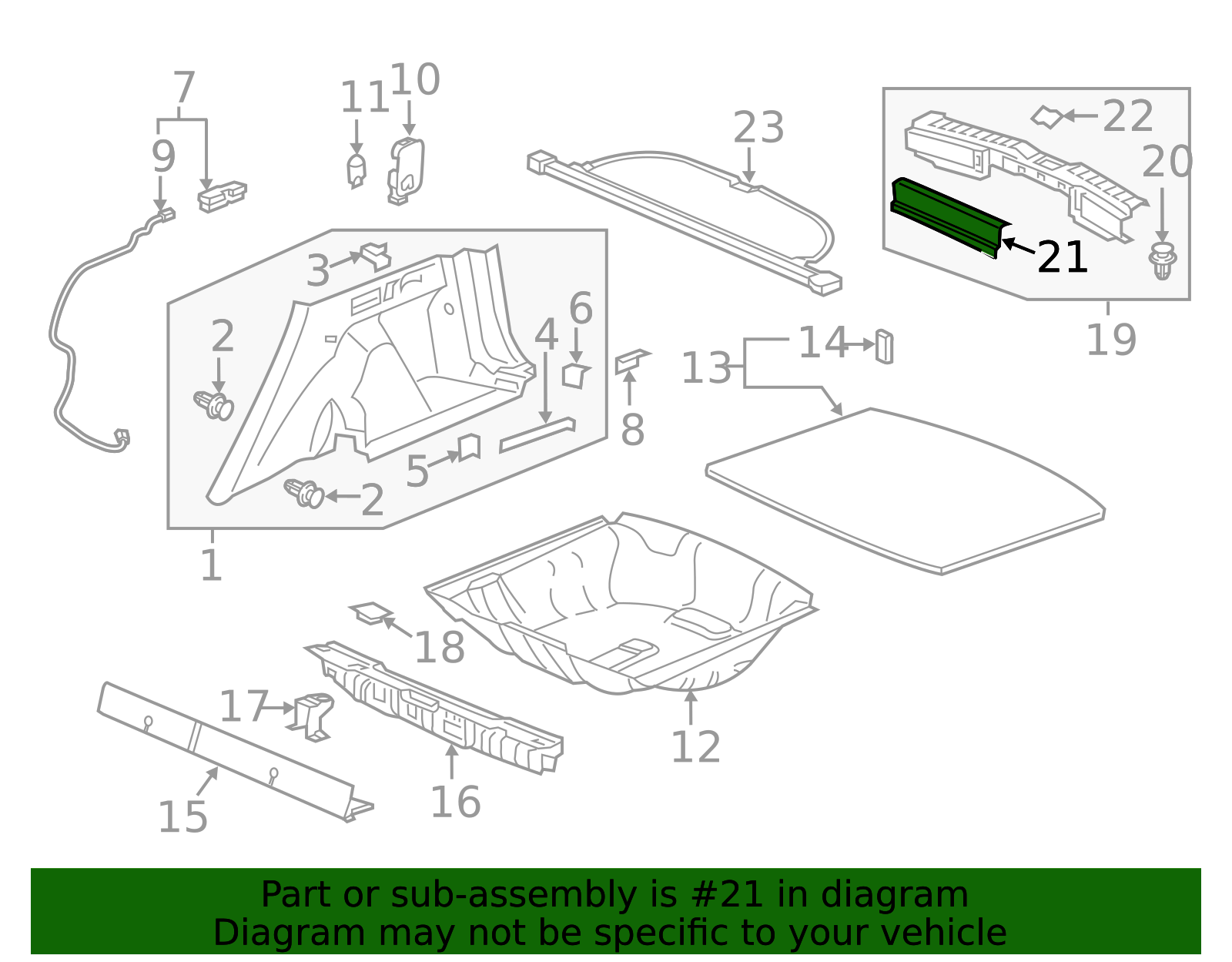 84643-TLA-A01ZA - Lid Rear Panel *NH900L* (Deep Black) - 2017-2020 ...