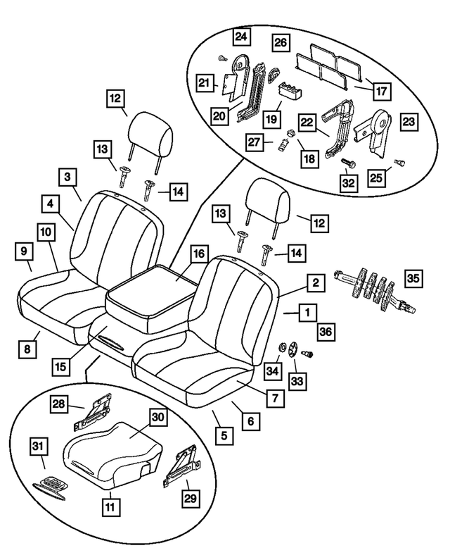 5080967AA - Interior Trim: Front Seat Frame for Mopar Image