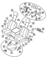 1BN691DVAA - Interior Trim: Front Seat Back for Dodge: Ram 1500, Ram 2500, Ram 3500 Image