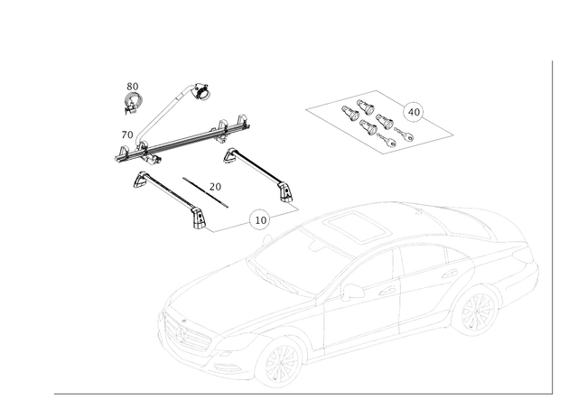 2048900033 - Roof Carrier Systems: Locking Set for Mercedes-Benz Image