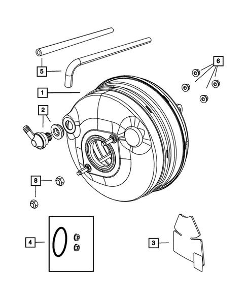 Power Brake Booster for 2009 Chrysler Town & Country #0