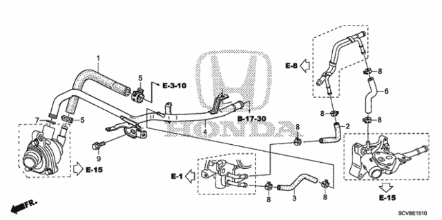 Water Hose for 2011 Honda Element #0