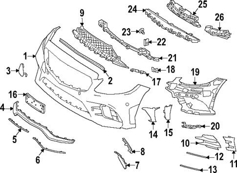 Bumper Cover for 2022 Mercedes-Benz C43 AMG #0