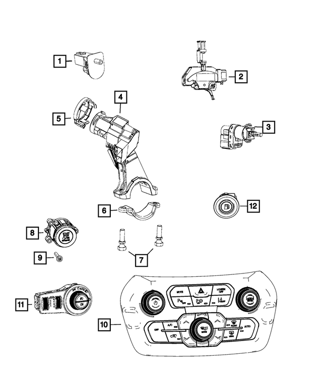 7LV56LXHAA - Electrical: Ignition Switch for Mopar Image