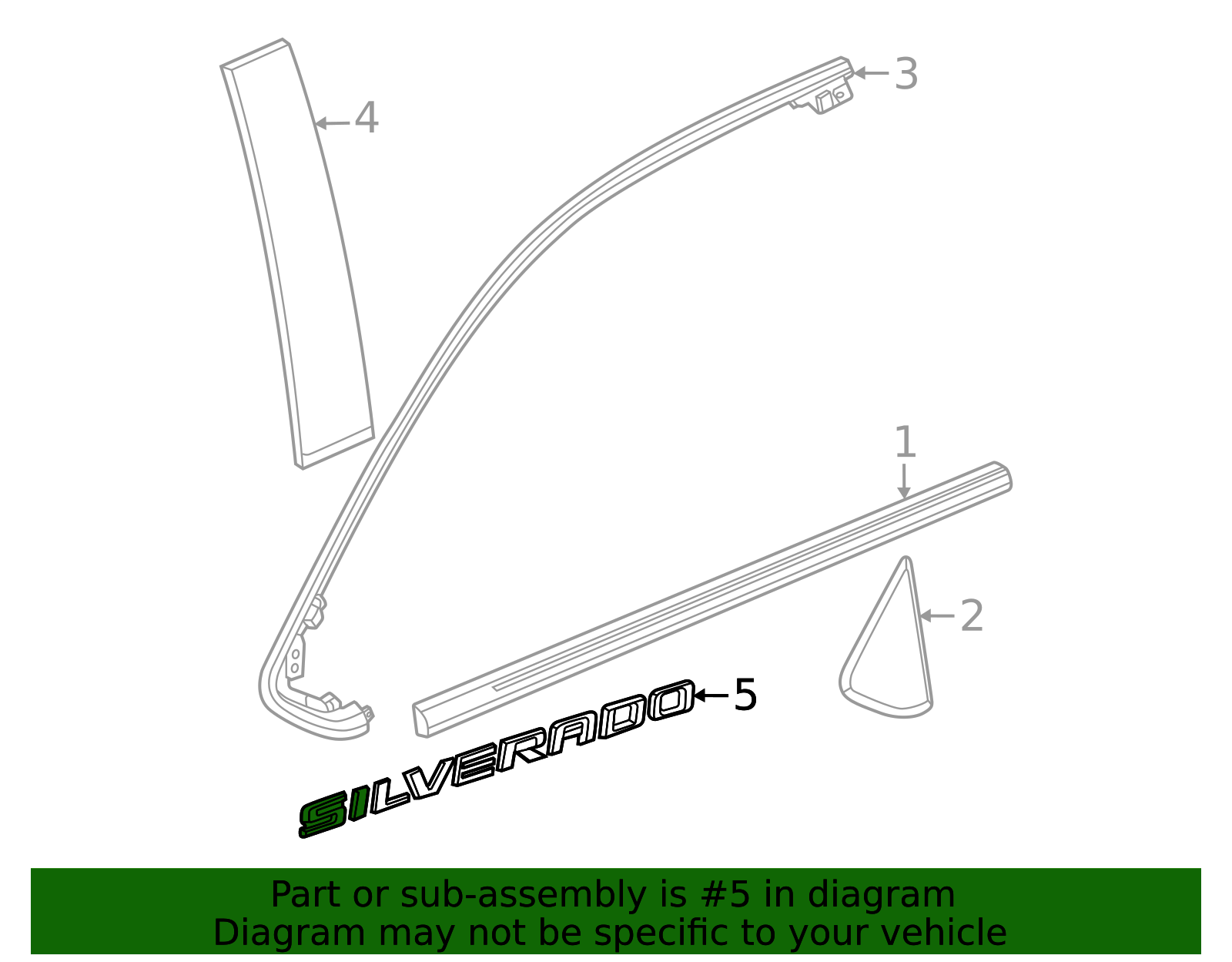 2024-2026 Chevrolet Silverado EV Nameplate 85574802 | OEM Parts Online