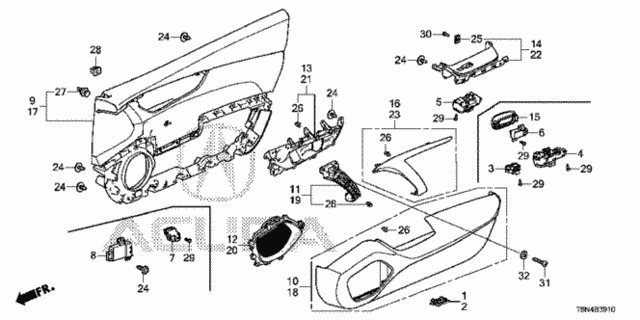 Front Door Lining for 2020 Acura NSX #0