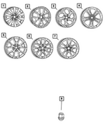 6TR03WASAA - Wheels: Aluminum Wheel, Front Or Rear for Mopar Image
