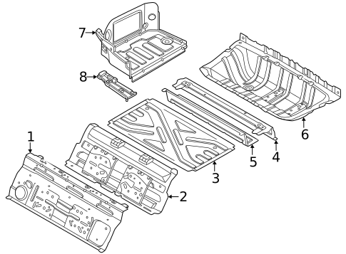 Rear Floor & Rails for 2023 BMW i4 #1