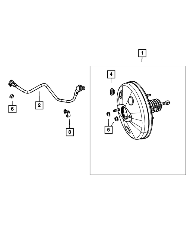 68084294AB - : Brake Booster Vacuum Hose for Mopar Image