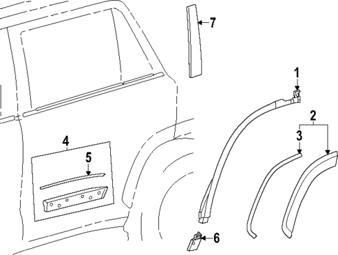 Exterior Trim - Rear Door for 2024 Lexus GX550 #0