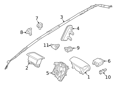 Air Bag Components for 2012 Ford Edge #0