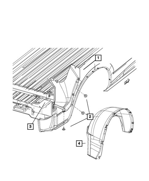 Aperture Panel, Pillar Supports and Cab Back  for 2023 Ram 2500 #2