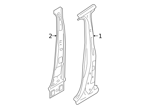 Center Pillar for 2023 Volkswagen Atlas #0