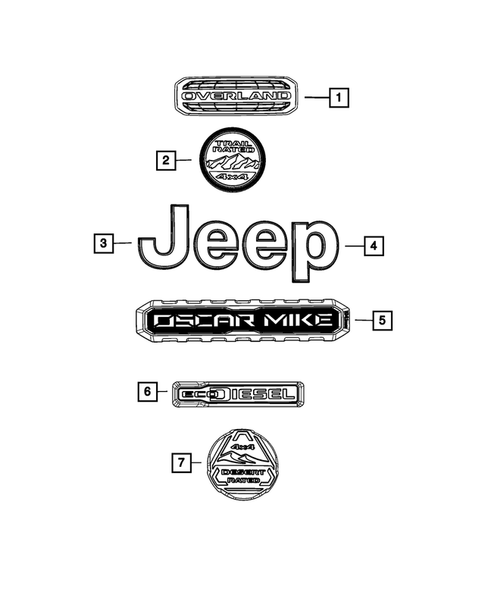 Nameplates for 2022 Jeep Gladiator #0