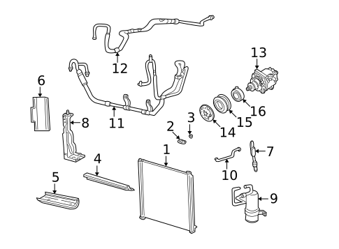 A/C Clutch & Compressor for 2004 Mercury Mountaineer #0
