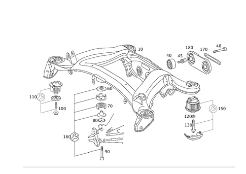 Rear Axle Support for 2005 Mercedes-Benz C240 #0