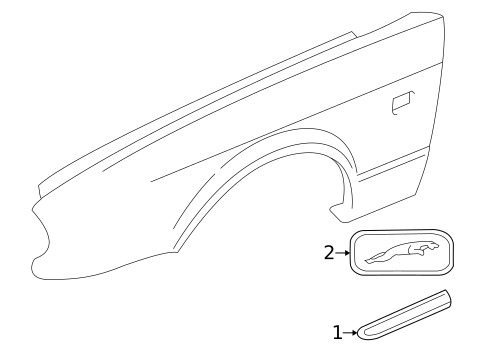 Exterior Trim - Fender for 1999 Jaguar Vanden Plas #0