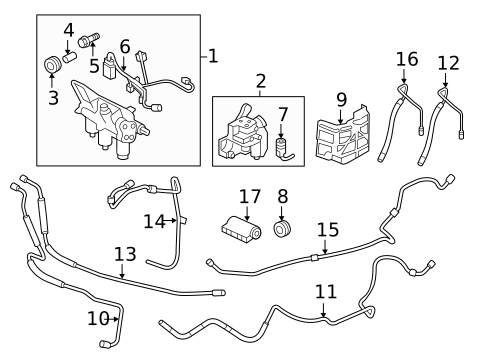 Pump & Hoses for 2018 Porsche Cayenne #1