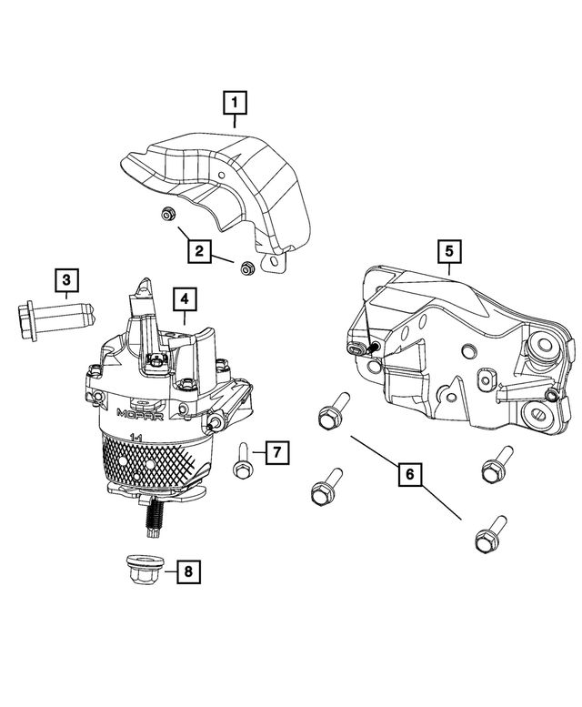 6513889AA - Engine: Hex Nut for Mopar Image
