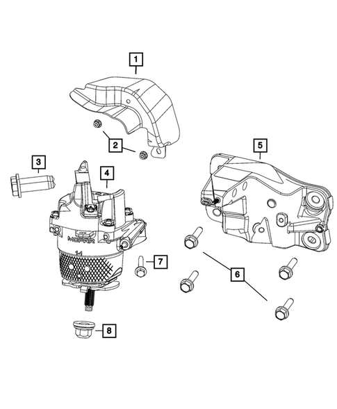 Engine Mounting for 2025 Ram 1500 #4