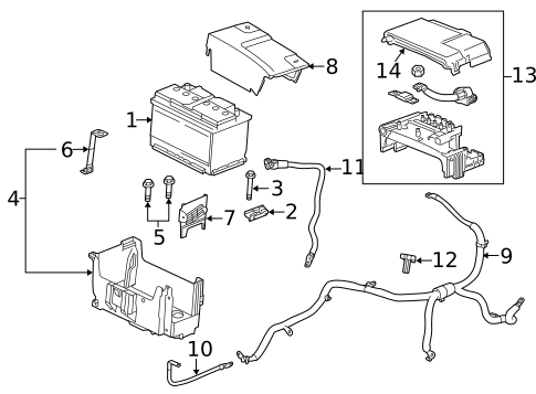 Battery & Related Components for 2015 Chevrolet Malibu #0